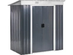 Hot Beliani Casetta da giardino ACILIA 174 cm 110 cm Grigio grafite Bianco Grigio