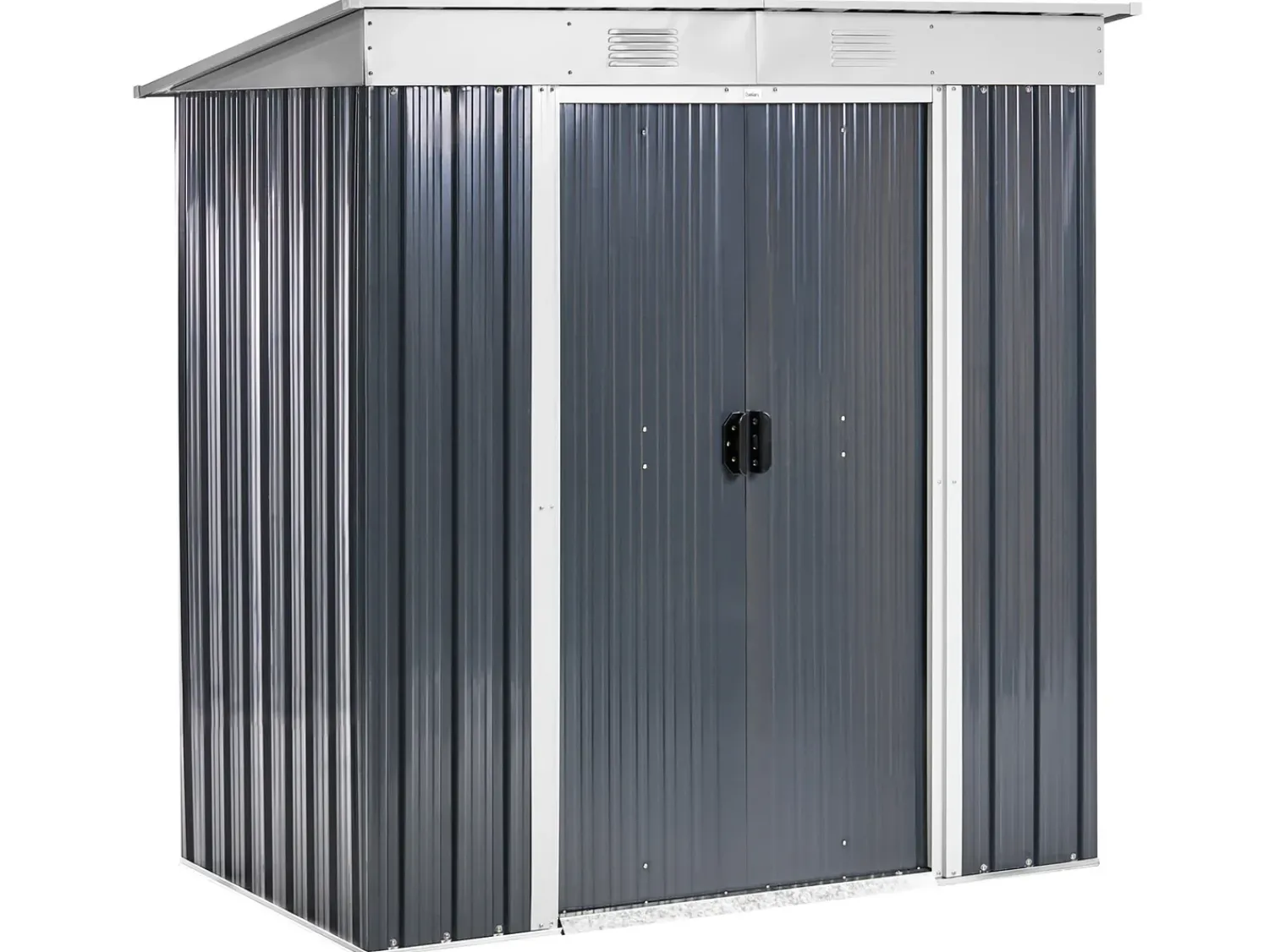 Hot Beliani Casetta da giardino ACILIA 174 cm 110 cm Grigio grafite Bianco Grigio
