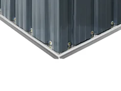 Outlet Beliani Casetta da giardino AISONE 150 cm 89 cm Grigio grafite Bianco Grigio