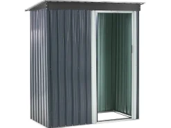 Outlet Beliani Casetta da giardino AISONE 150 cm 89 cm Grigio grafite Bianco Grigio