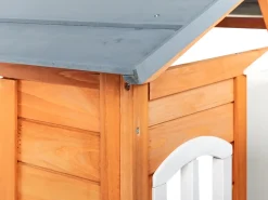 Outlet Beliani Casetta da giardino AMPELIKO Legno di abete Marrone Bianco Grigio Marrone