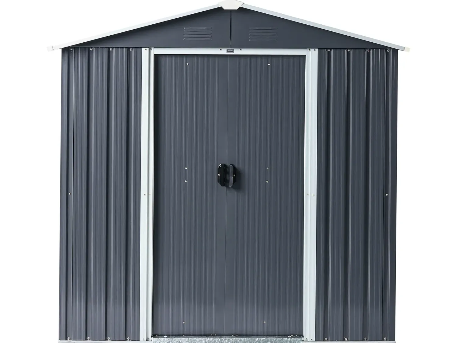 Outlet Beliani Casetta da giardino CIRELLA 194 cm 118 cm Grigio grafite Bianco Grigio