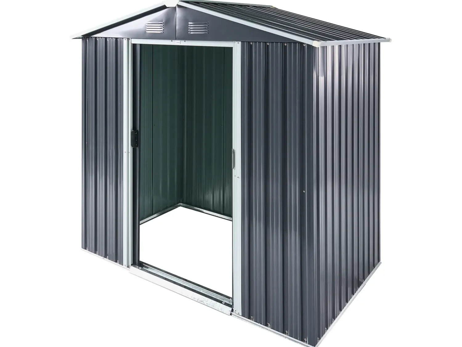 Outlet Beliani Casetta da giardino CIRELLA 194 cm 118 cm Grigio grafite Bianco Grigio