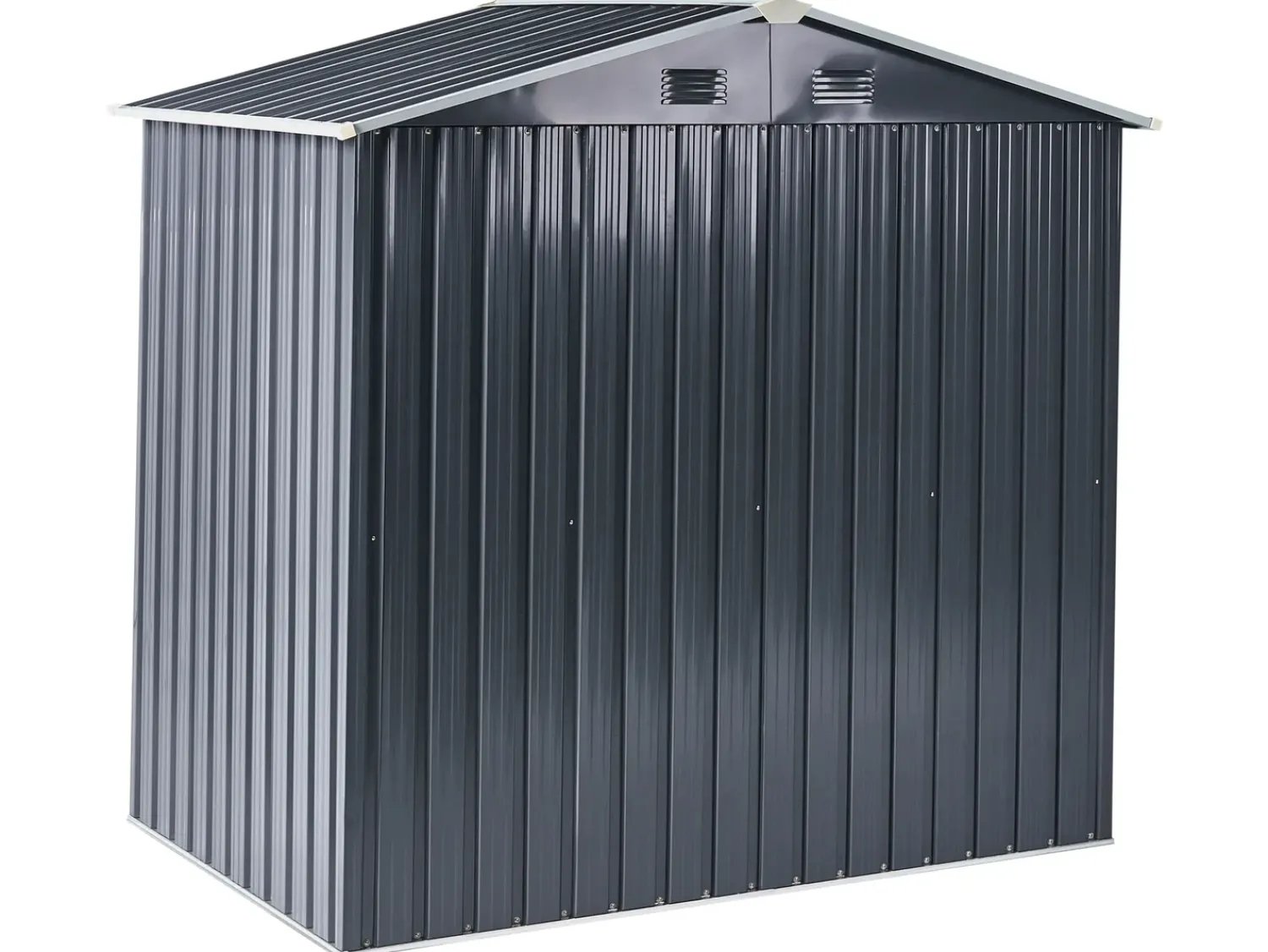 Outlet Beliani Casetta da giardino CIRELLA 194 cm 118 cm Grigio grafite Bianco Grigio