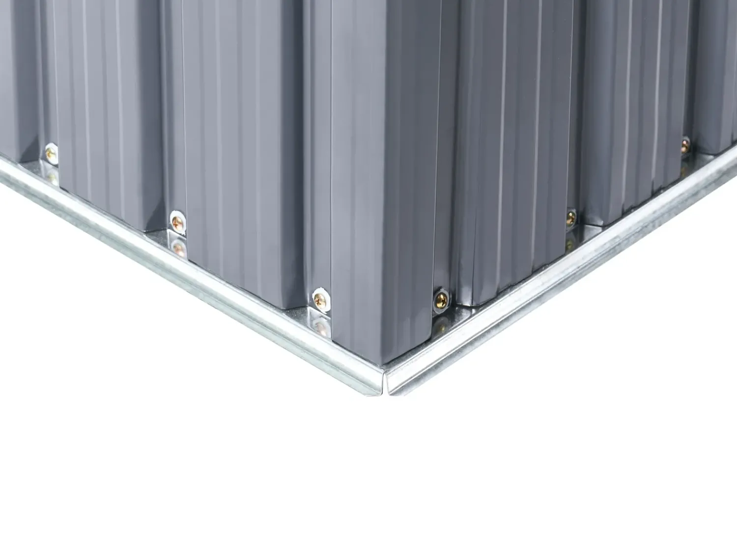 Outlet Beliani Casetta da giardino CIRELLA 194 cm 118 cm Grigio grafite Bianco Grigio