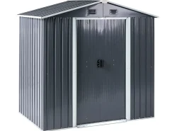 Outlet Beliani Casetta da giardino CIRELLA 194 cm 118 cm Grigio grafite Bianco Grigio
