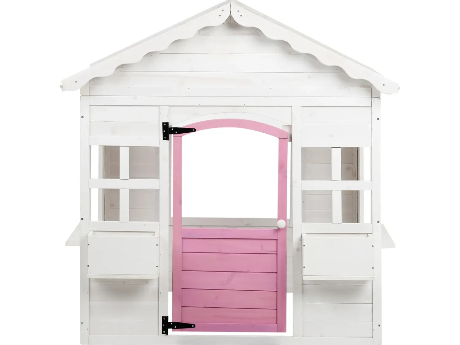 Best Beliani Casetta da giardino NIKAIA Legno di abete Bianco Bianco Rosa