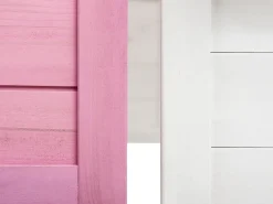 Best Beliani Casetta da giardino NIKAIA Legno di abete Bianco Bianco Rosa