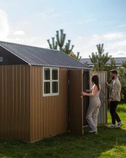 Best Beliani Casetta da giardino NOCCIANO 220 cm Marrone Marrone Grigio