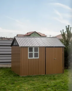 Best Beliani Casetta da giardino NOCCIANO 220 cm Marrone Marrone Grigio