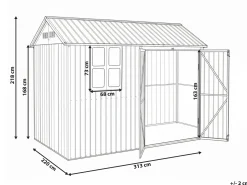 Best Beliani Casetta da giardino NOCCIANO 220 cm Marrone Marrone Grigio