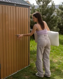 Best Beliani Casetta da giardino NOCCIANO 220 cm Marrone Marrone Grigio