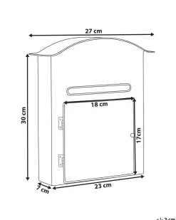 New Beliani Cassetta postale di Natale ESPOO 30 cm Rosso Bianco Rosso