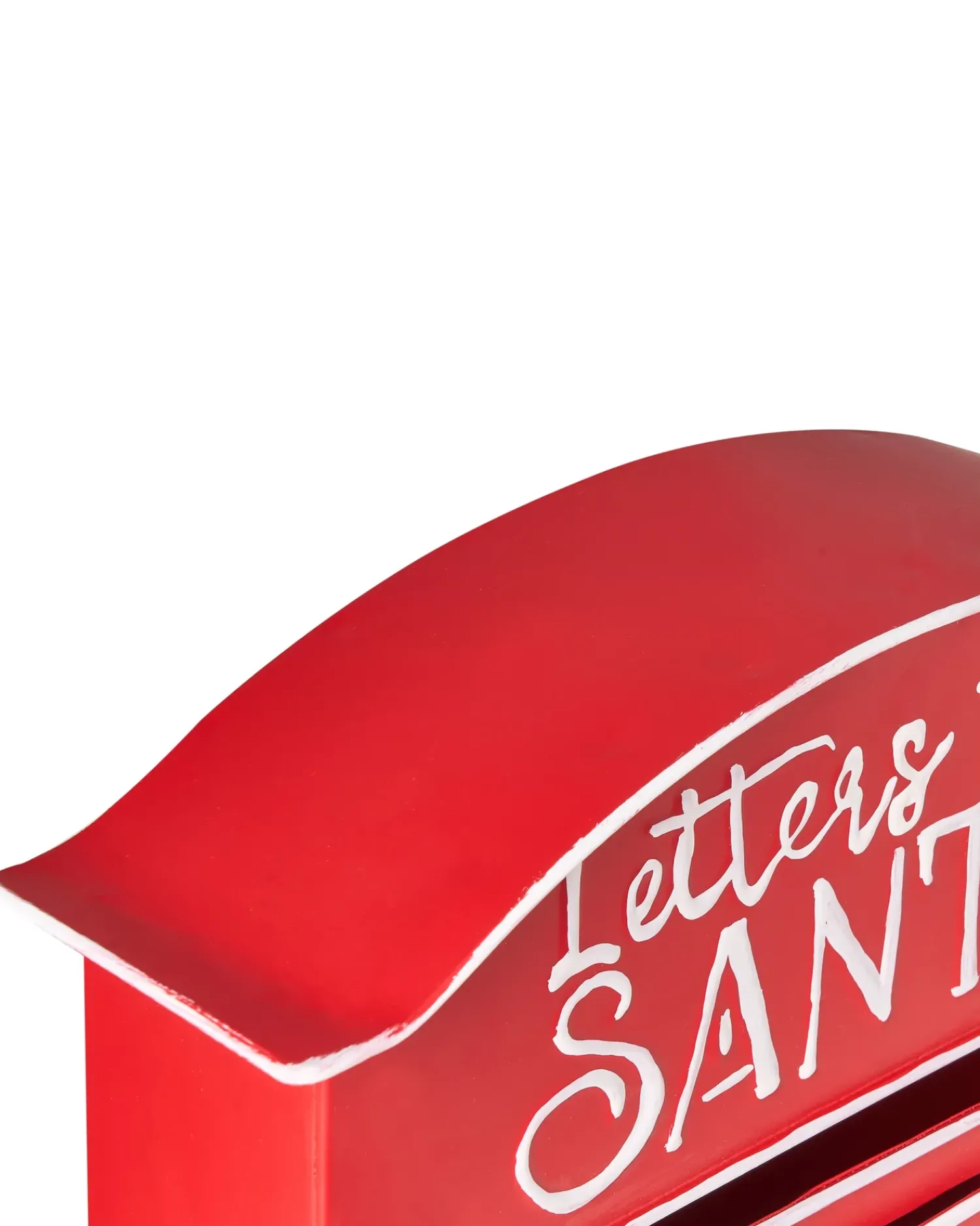 New Beliani Cassetta postale di Natale ESPOO 30 cm Rosso Bianco Rosso