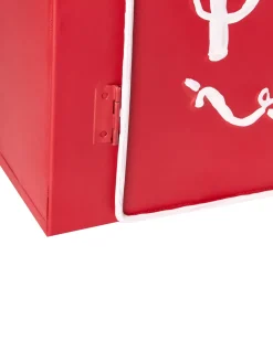 New Beliani Cassetta postale di Natale ESPOO 30 cm Rosso Bianco Rosso