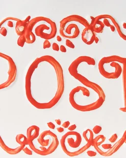 Sale Beliani Cassetta postale di Natale ESPOO 30 cm Bianco Bianco Rosso