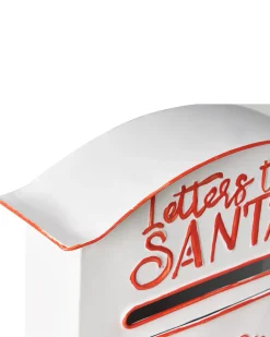Sale Beliani Cassetta postale di Natale ESPOO 30 cm Bianco Bianco Rosso