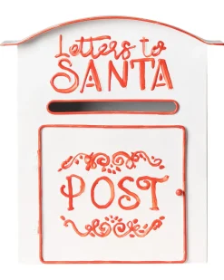 Sale Beliani Cassetta postale di Natale ESPOO 30 cm Bianco Bianco Rosso