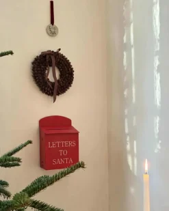 Hot Beliani Cassetta postale di Natale FORSSA 30 cm Rosso