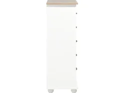 Discount Beliani Cassettiera a 5 cassetti SHARON Bianco Bianco Nero