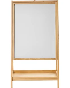 New Beliani Cavalletto bifacciale YAMBA Marrone chiaro Bianco Marrone Nero