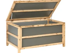 Beliani Cesta ACATE 121 cm 72 cm Grigio Marrone Grigio