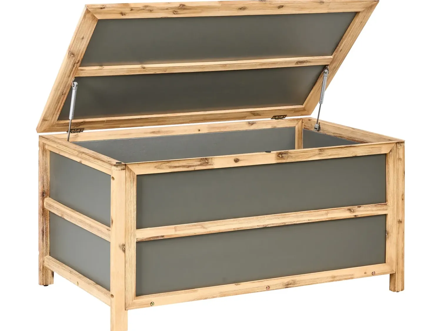 Beliani Cesta ACATE 121 cm 72 cm Grigio Marrone Grigio