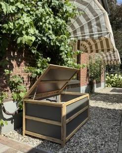 Beliani Cesta ACATE 121 cm 72 cm Grigio Marrone Grigio