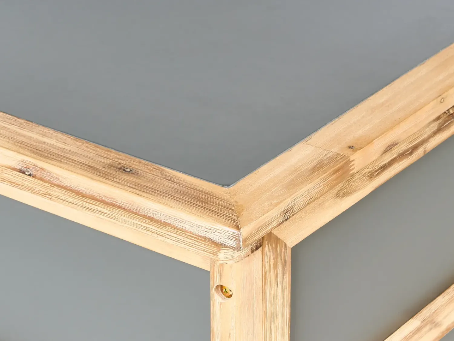 Beliani Cesta ACATE 121 cm 72 cm Grigio Marrone Grigio