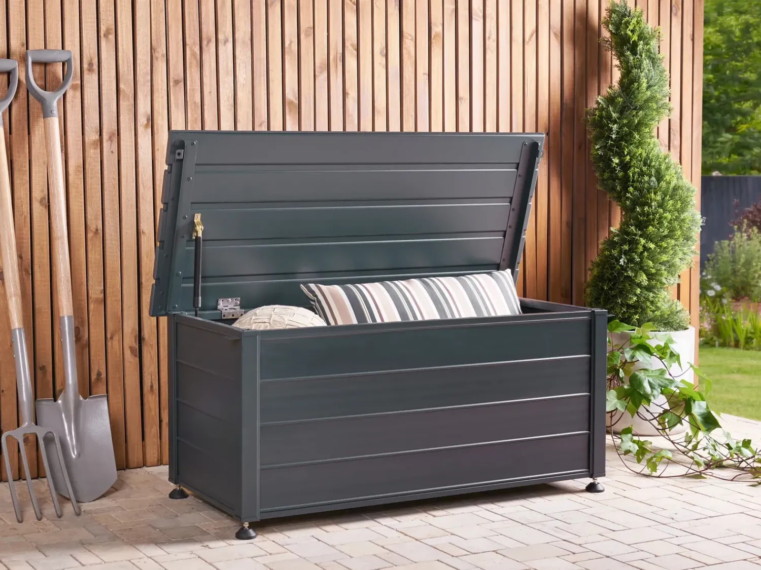 Discount Beliani Cesta CAMPALTO 113 cm 50 cm scuro Grigio