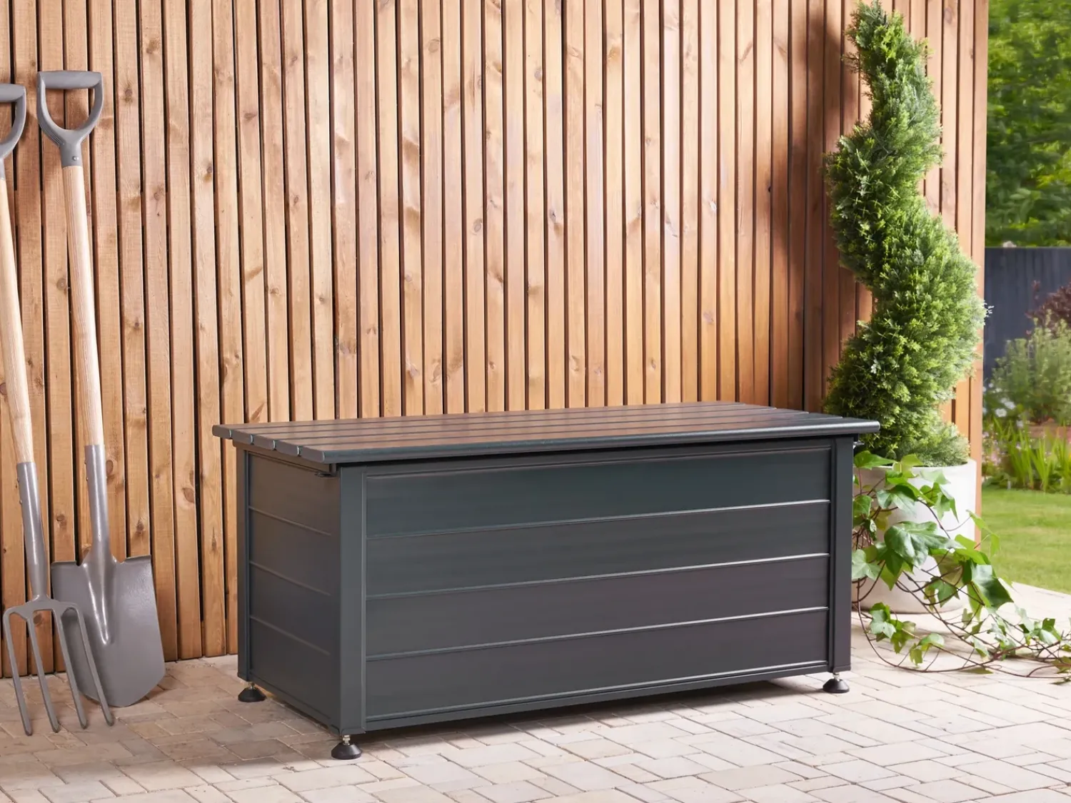 Discount Beliani Cesta CAMPALTO 113 cm 50 cm scuro Grigio
