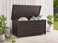 Clearance Beliani Cesta CAMPALTO 123 cm 60 cm scuro Marrone