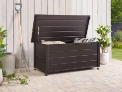 New Beliani Cesta CAMPALTO 113 cm 50 cm scuro Marrone