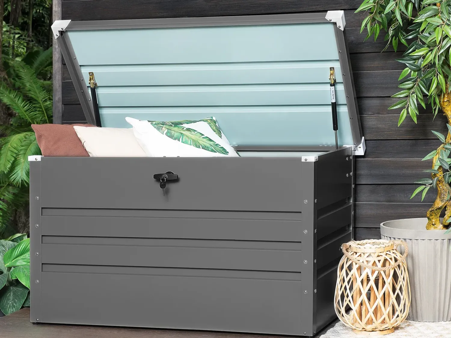 Best Beliani Cesta CEBROSA 62 cm Grigio