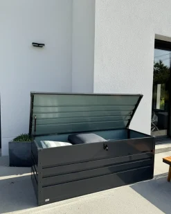 Outlet Beliani Cesta CEBROSA 70 cm grafite Grigio