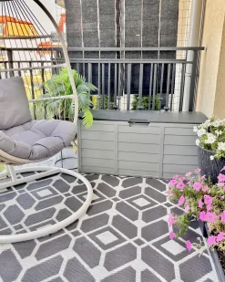 New Beliani Cesta LOCARNO 112 cm 50 cm Grigio