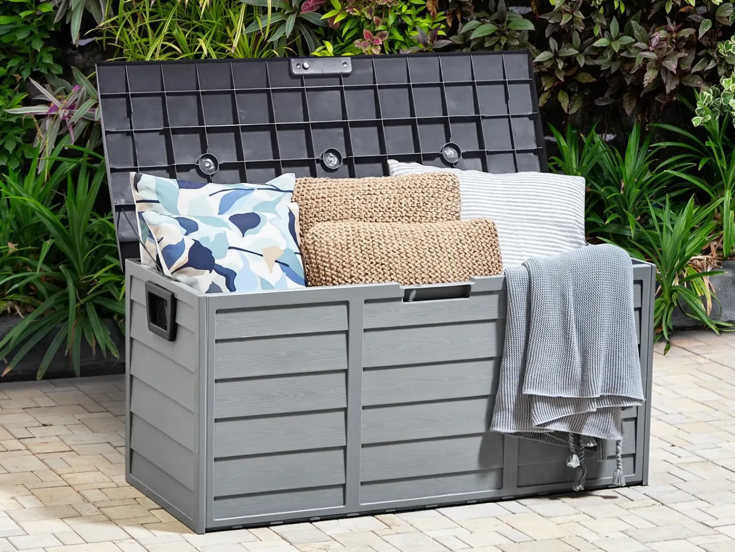 New Beliani Cesta LOCARNO 112 cm 50 cm Grigio