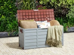 Hot Beliani Cesta LOCARNO 112 cm 50 cm Marrone Marrone Grigio
