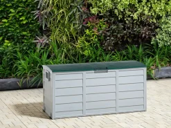Beliani Cesta LOCARNO 112 cm 50 cm Verde Verde Grigio