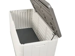 Outlet Beliani Cesta MILIES 116 cm 60 cm Bianco Bianco Grigio