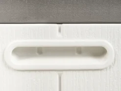 Outlet Beliani Cesta MILIES 116 cm 60 cm Bianco Bianco Grigio