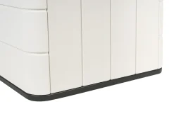 Outlet Beliani Cesta MILIES 116 cm 60 cm Bianco Bianco Grigio
