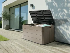 Best Beliani Cesta MILIES 116 cm 60 cm Marrone Marrone Nero
