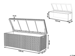 Hot Beliani Cesta MODENA 158 cm 63 cm Bianco