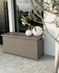 Online Beliani Cesta MODENA 126 cm 46 cm Tortora Beige Naturale Grigio Nero