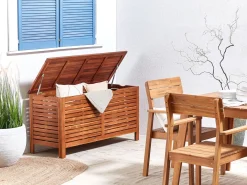Hot Beliani Cesta RIVIERA 130 cm 48 cm Marrone