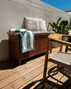 Hot Beliani Cesta RIVIERA 130 cm 48 cm Marrone