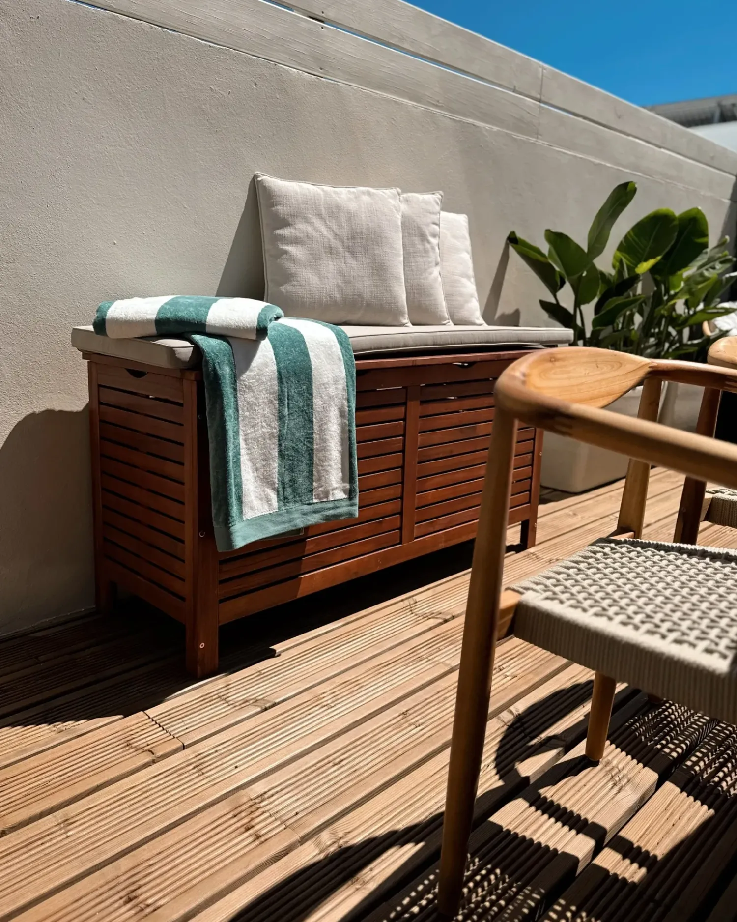 Hot Beliani Cesta RIVIERA 130 cm 48 cm Marrone