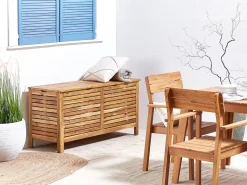 Outlet Beliani Cesta RIVIERA 130 cm 48 cm chiaro Marrone