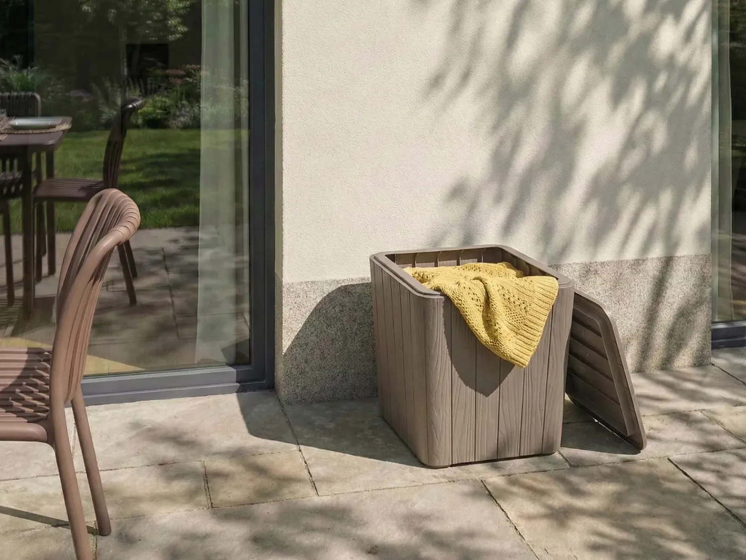 Beliani Cesta SARANDI 40 cm 40 cm Tortora Beige